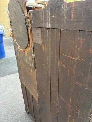 67053 Antique Victorian Oak Side By Side Desk Bookcase