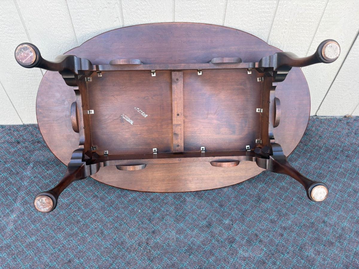 68213 Statton Cherry Queen Anne Style 3-Piece Coffee Table Set