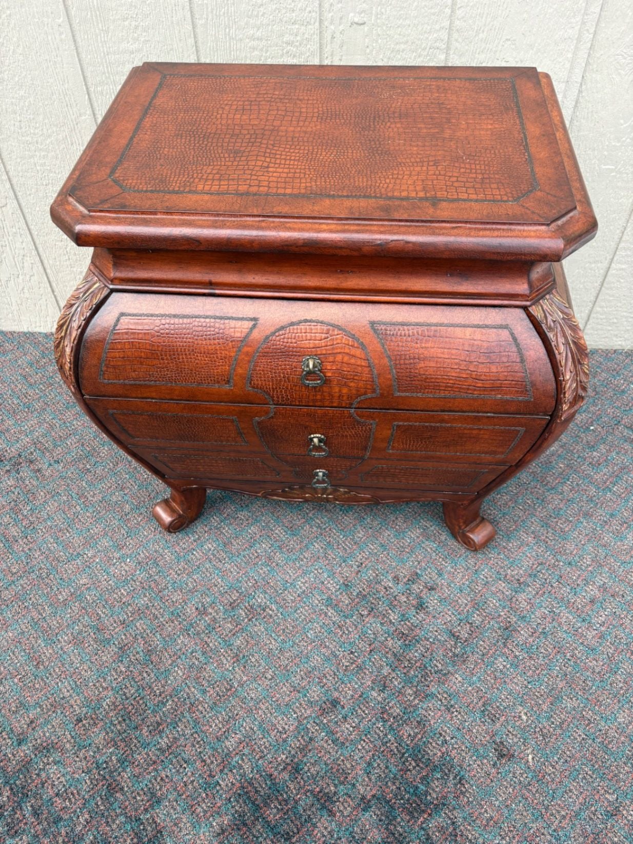 67467 Magnussen Presidential Bombe Chest with Crocodile Embossing
