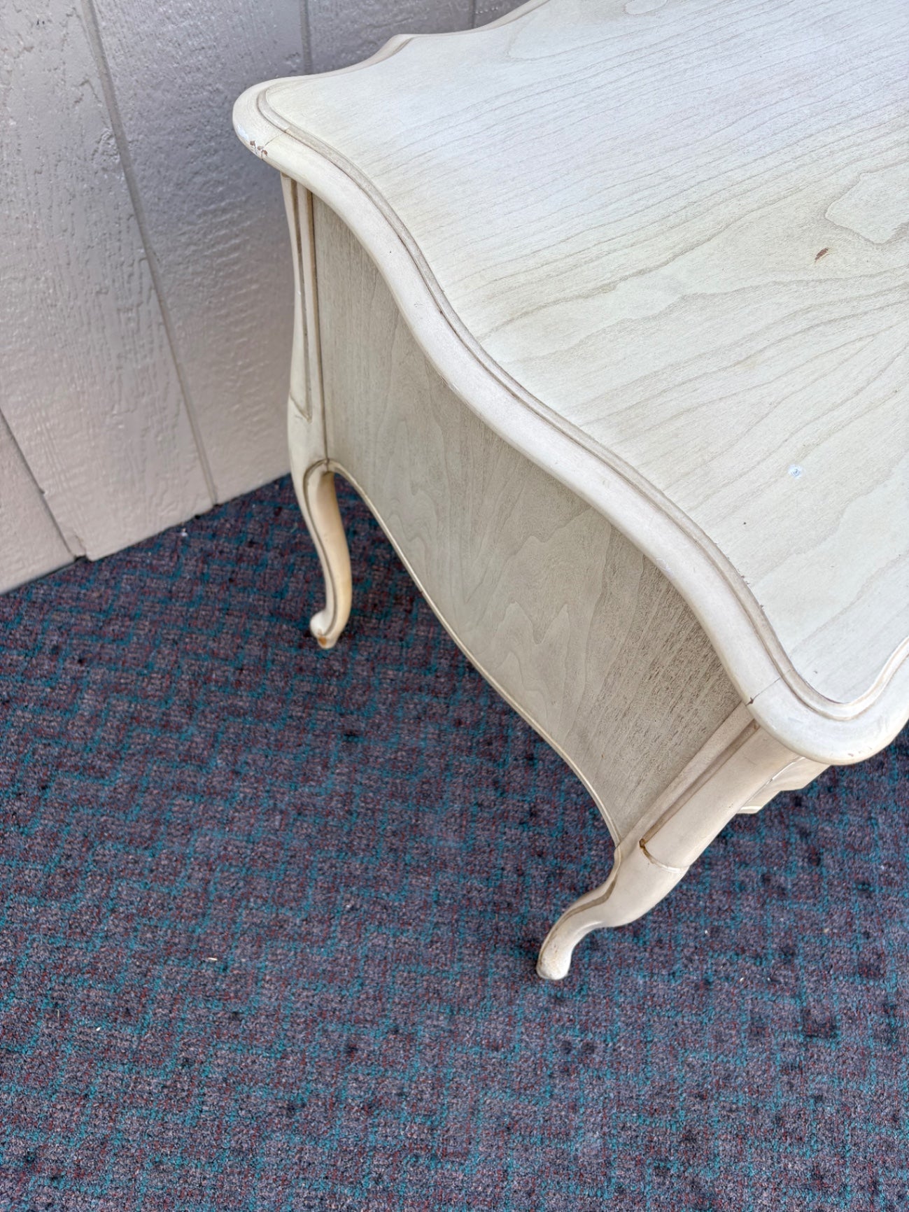 67950 French Provincial Style Vanity Desk in Distressed Cream Finish