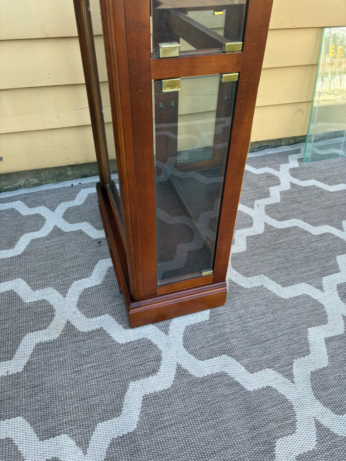 68206 Pulaski Traditional Cherry Side Loading Curio Cabinet with Glass Shelves