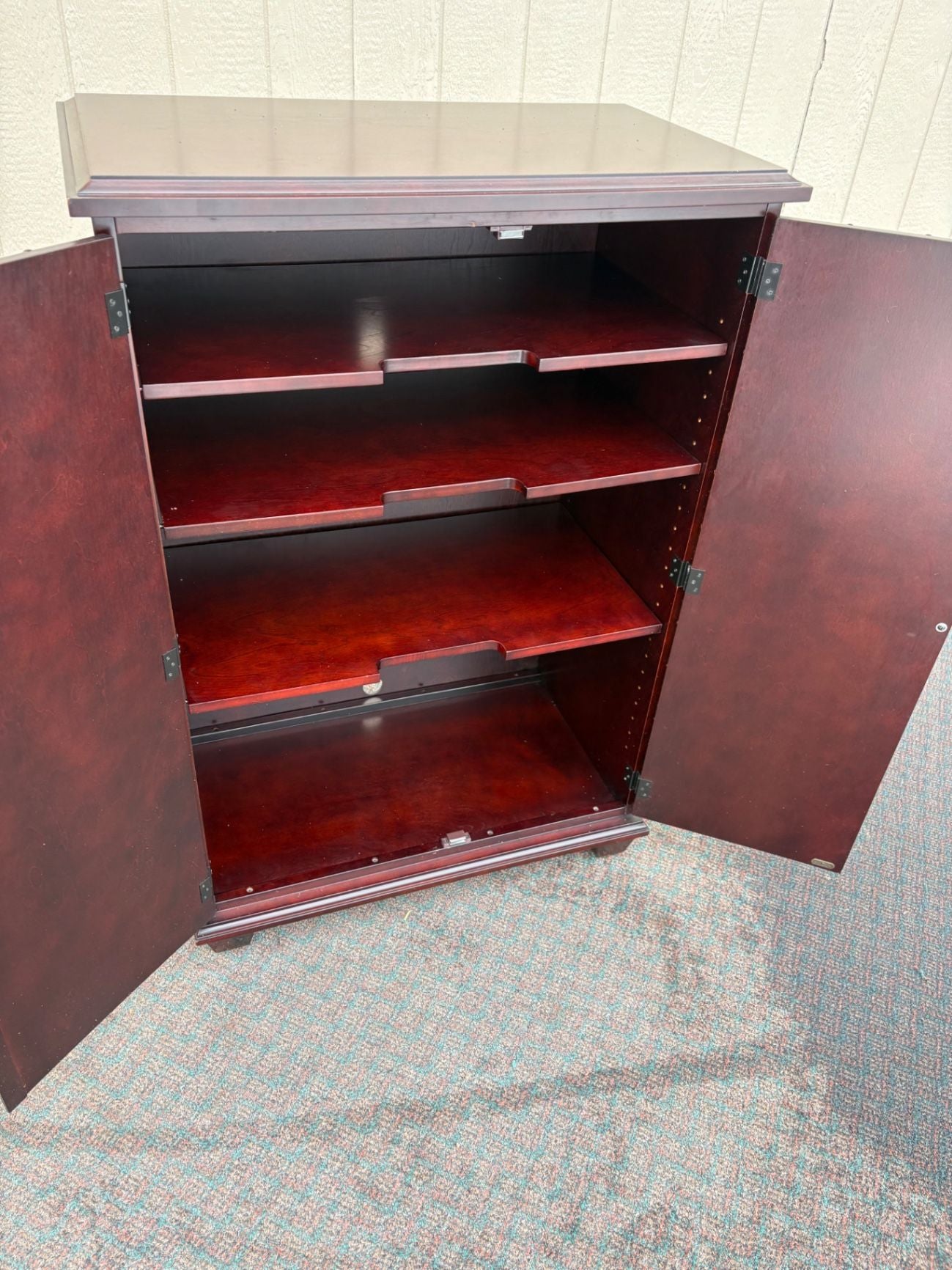 67458 Modern Asian-Inspired Storage Cabinet with Bamboo Detailing