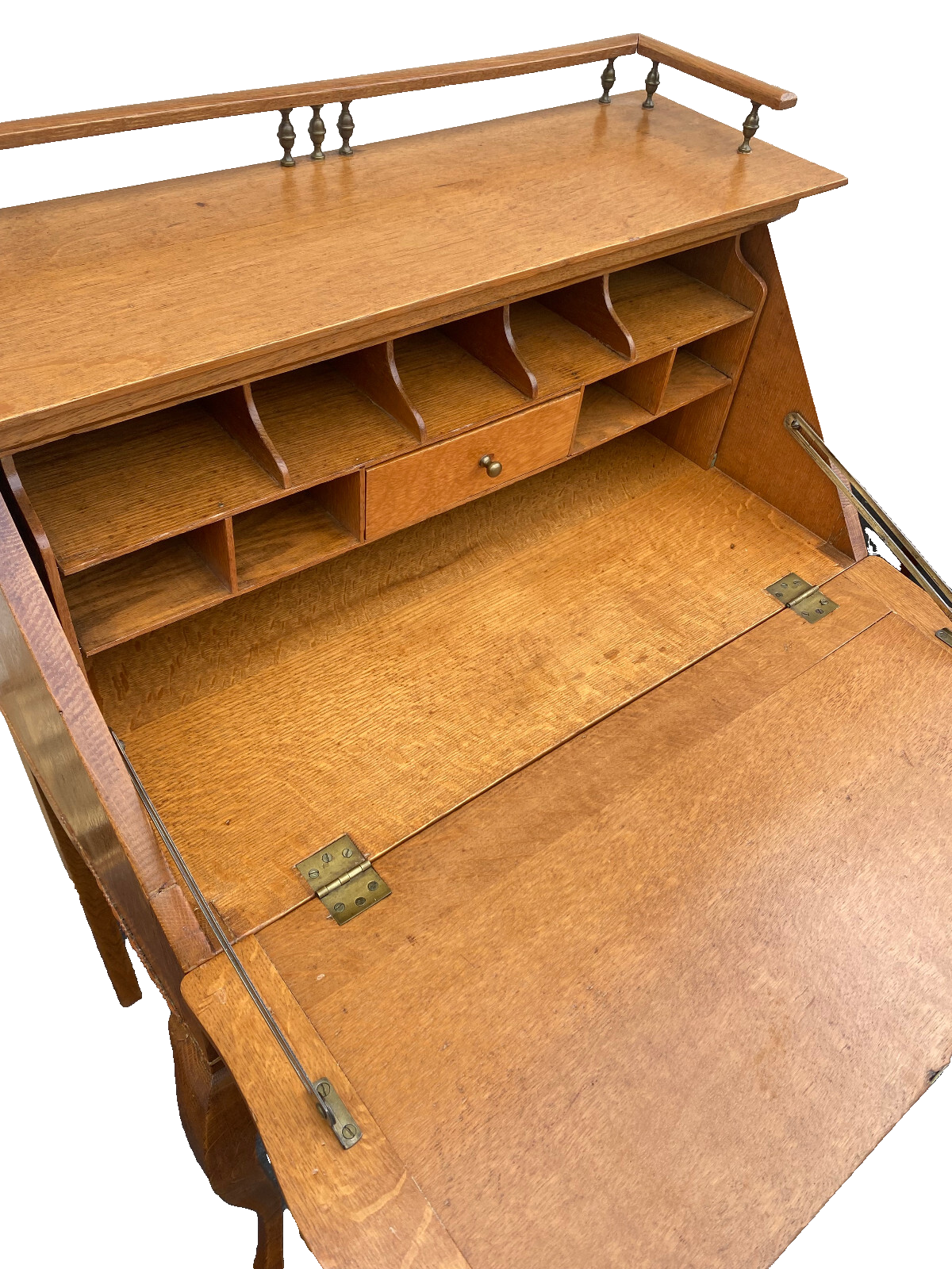 64479 Antique Victorian Oak Slantfront Office Desk