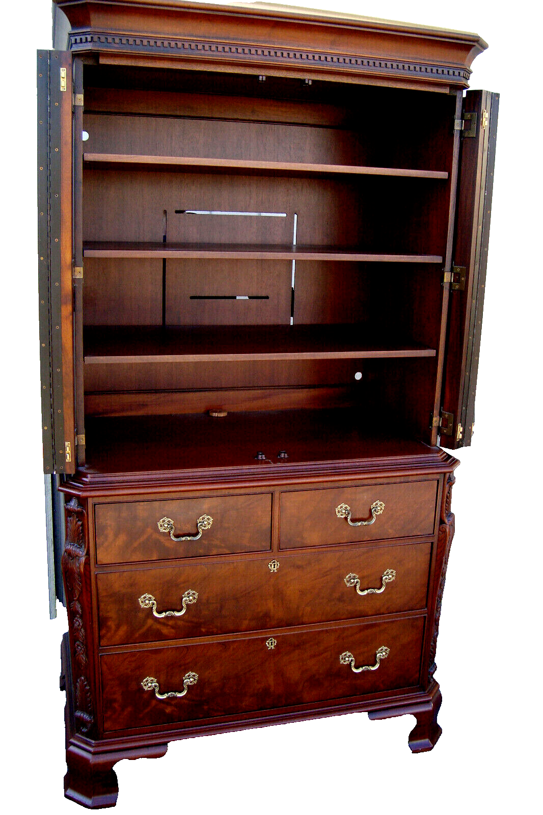 61768 HICKORY CHAIR Wardrobe High Chest Entertainment Cabinet QUALITY