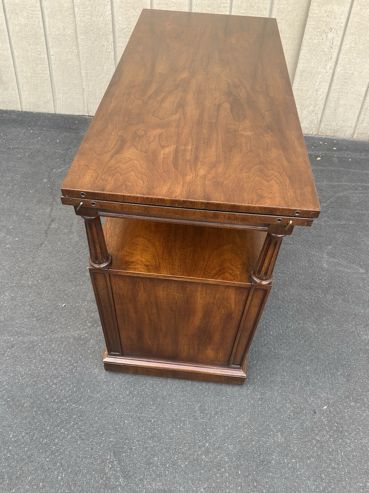 65704 Quality Mahogany Flip Top Bar Cart Server Cabinet