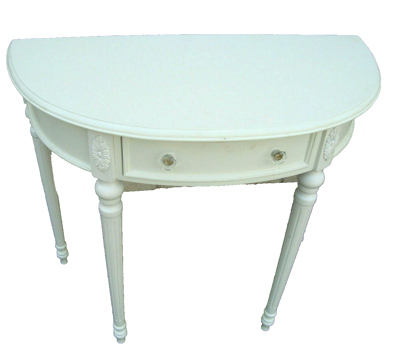 62033 White Console Hall Table Server Sideboard w/ Drawer