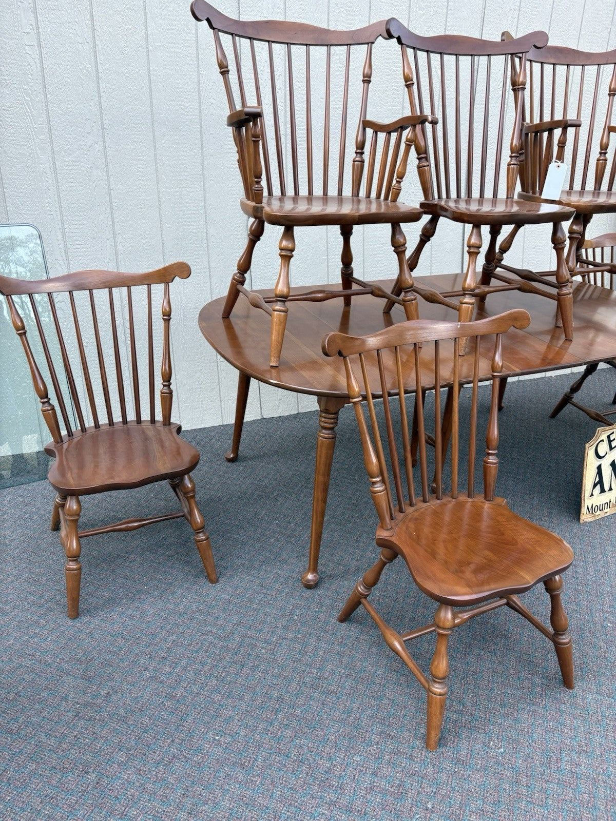 64226 Thomasville Cherry Dining Table w/ leaf + 6 Chair s