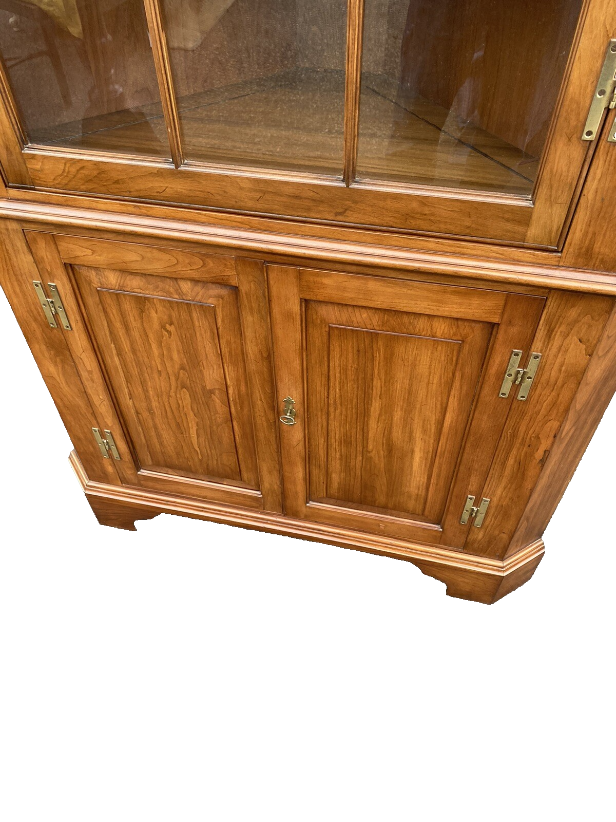 66039 HENKEL HARRIS Black Cherry Corner China Cabinet