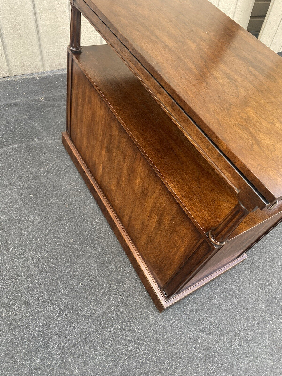 65704 Quality Mahogany Flip Top Bar Cart Server Cabinet
