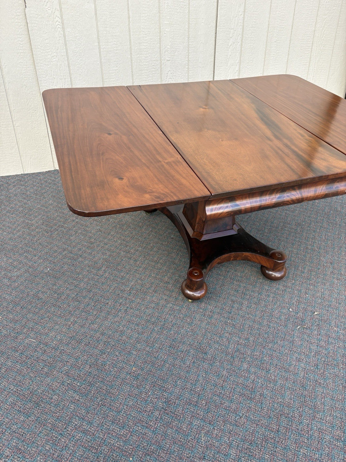 66965 Antique Empire Mahogany Dropleaf Dining Table