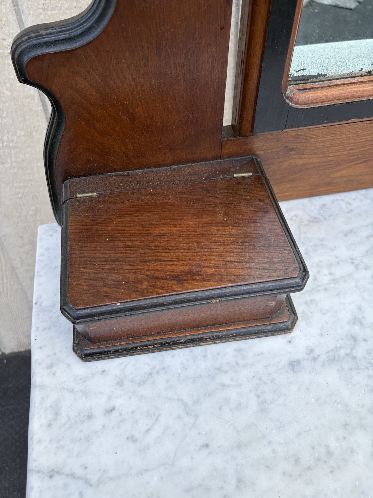 66669 Antique Victorian Marble Top Dresser with Mirror