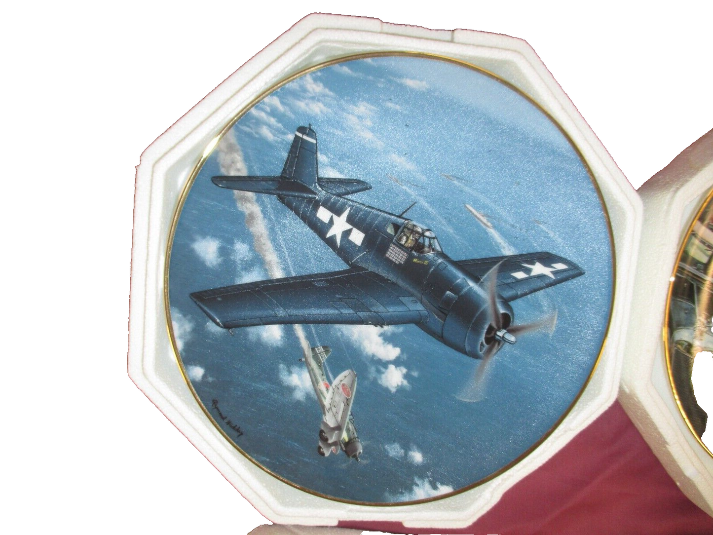 ES 05: 4 Collector Military Plane Franklin MInt Plates