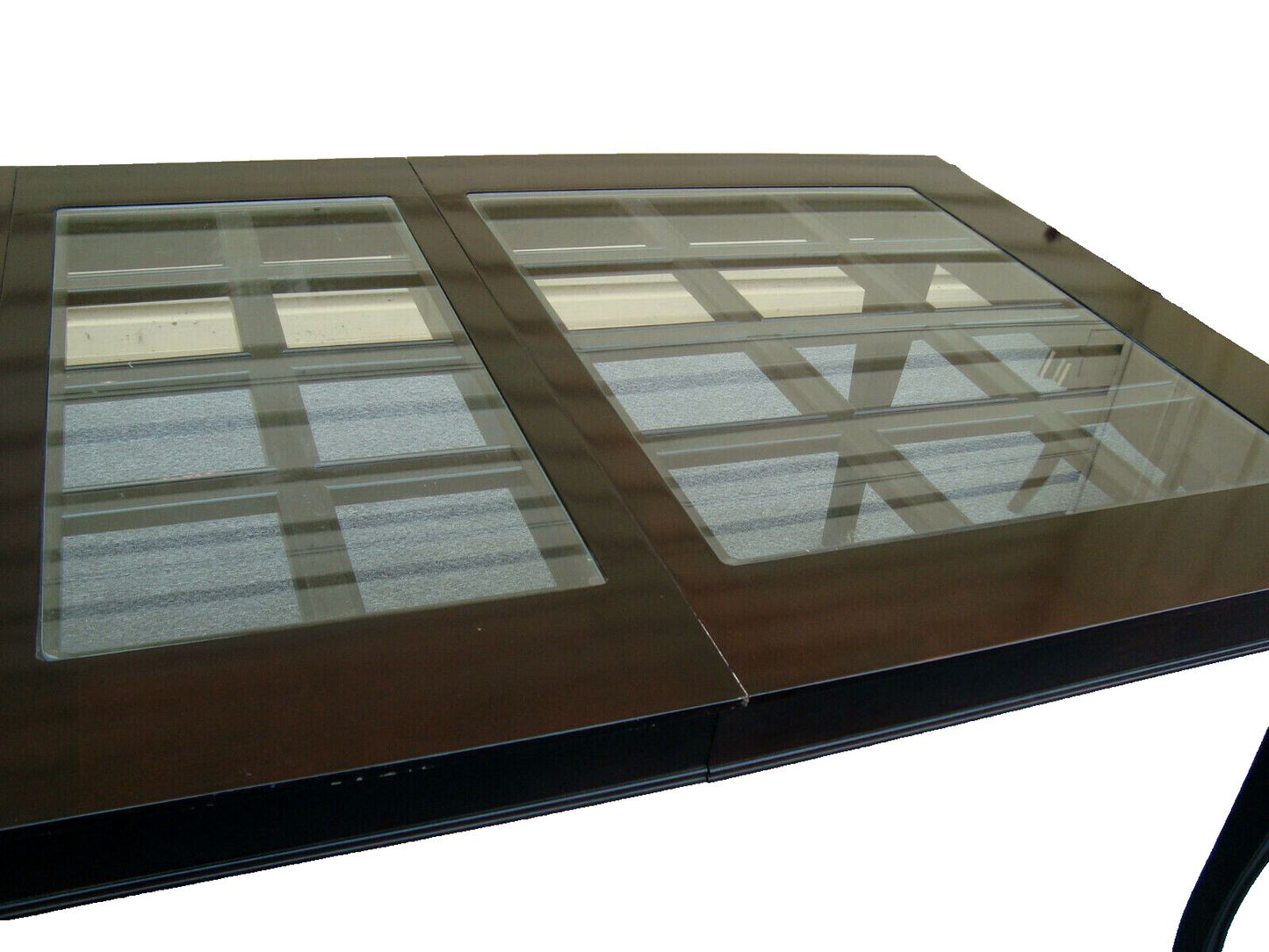 64258 Large Stanley Modern DINING Table w/ 2 leafs + table pads 110" Long