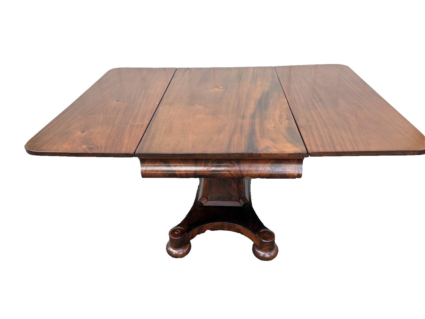 66965 Antique Empire Mahogany Dropleaf Dining Table