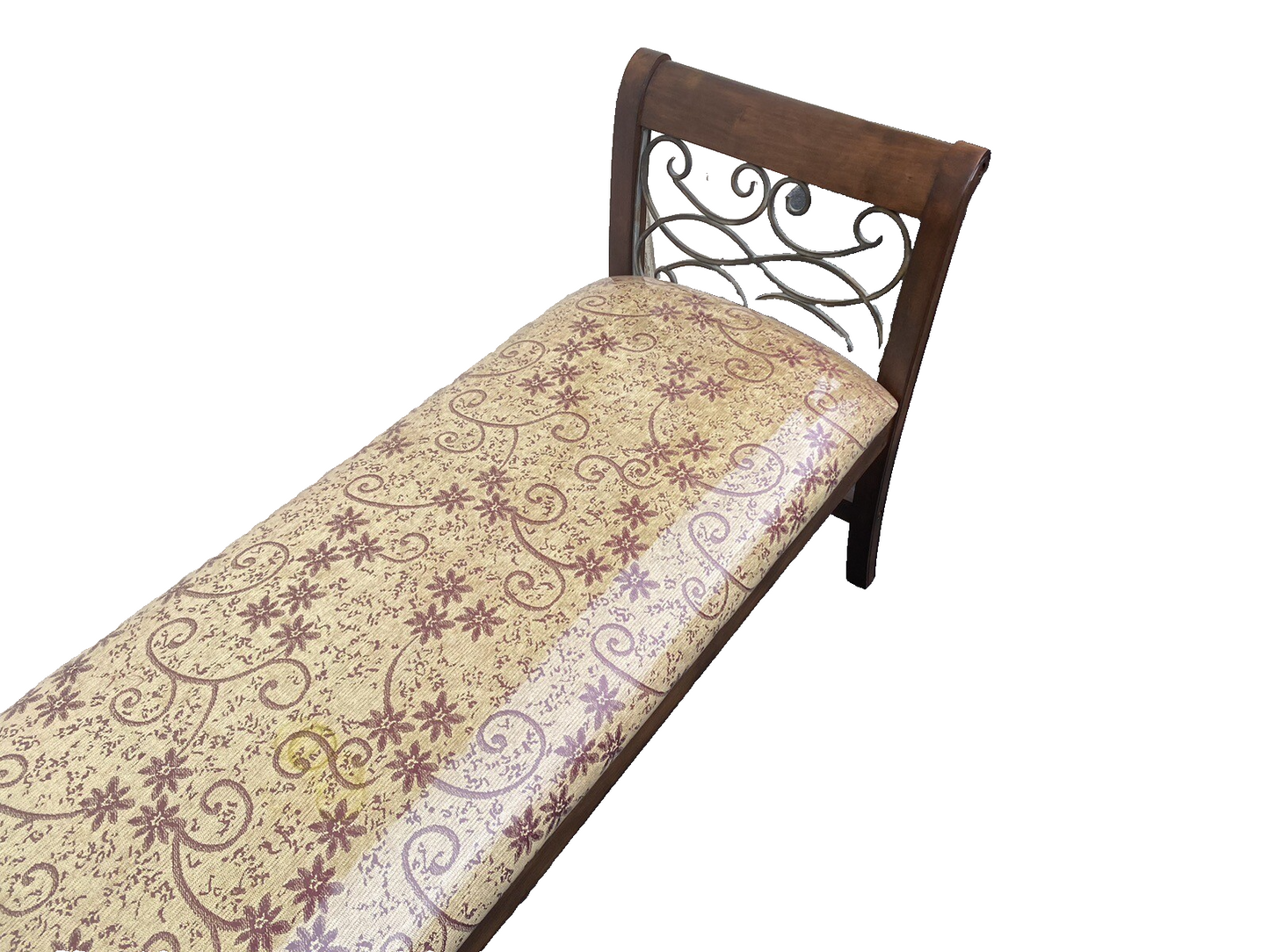 64841 Decorator Window Bench Stool with scrolled iron Sides