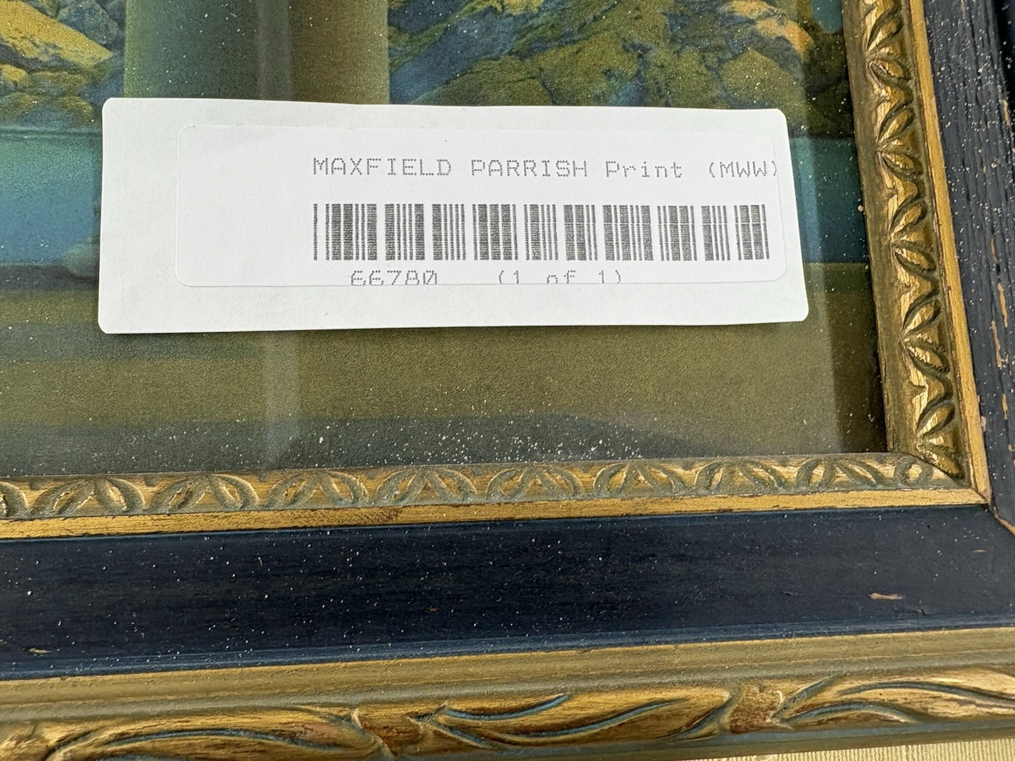 66780 Maxfield Parrish Print in Deco Picture Frame