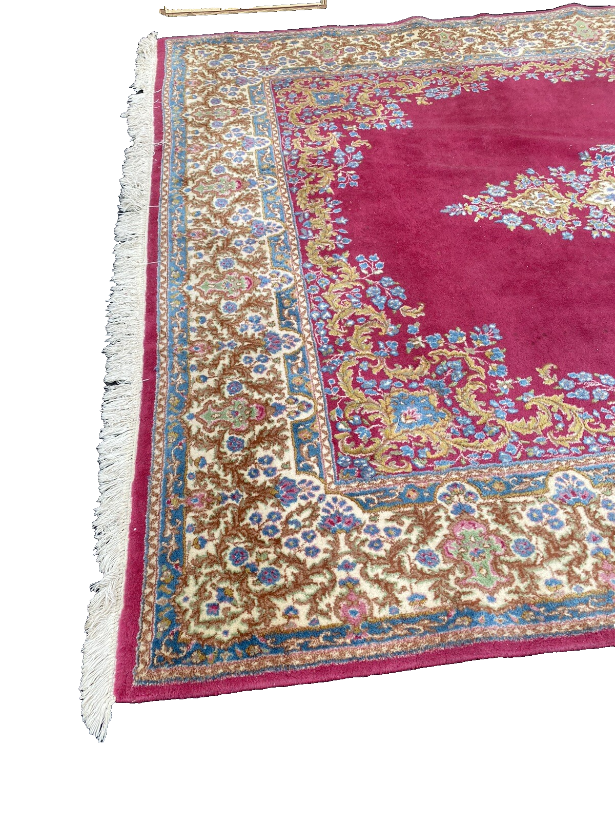 RUG 23: Hand Woven Oriental Carpet Rug Kirman Size 8' 9" x 12 '
