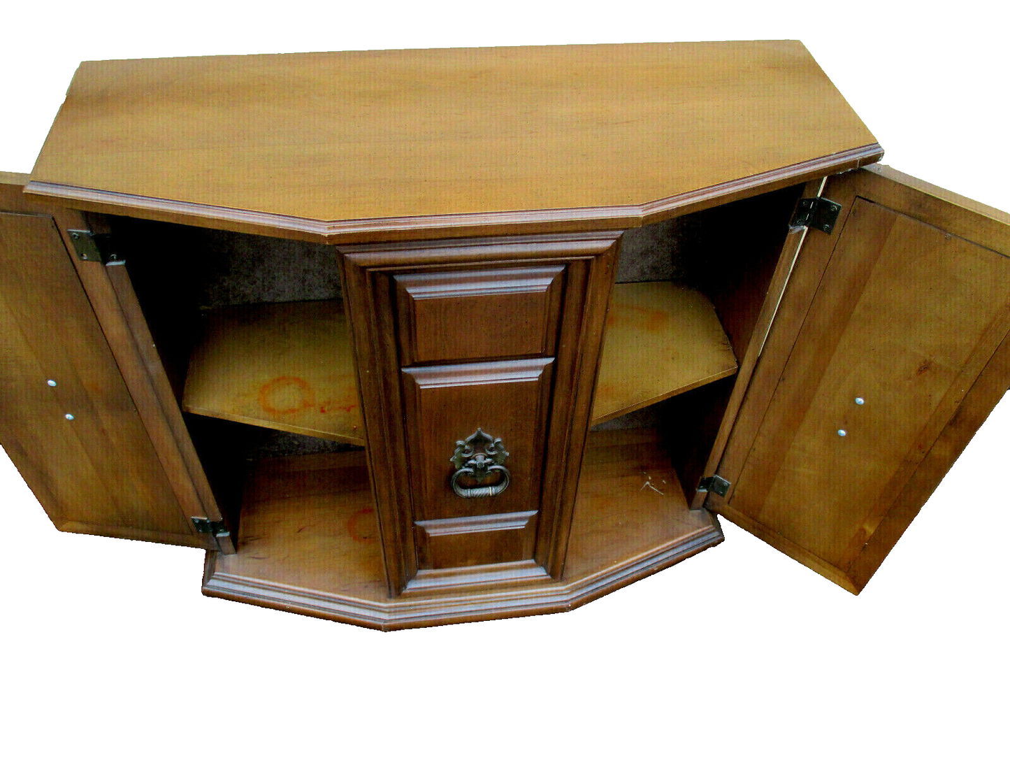 51039 QUALITY Maple Console Hall Table Stand with Mirror