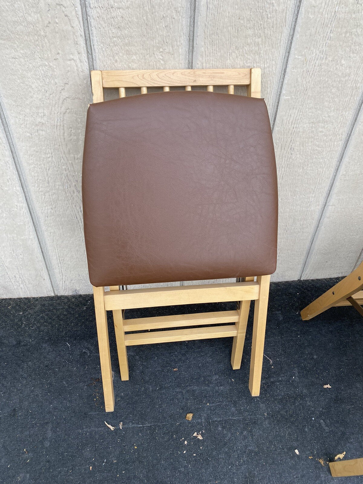65477 Set of 4 Maple FOLD UP FOLDING Chair s Chairs