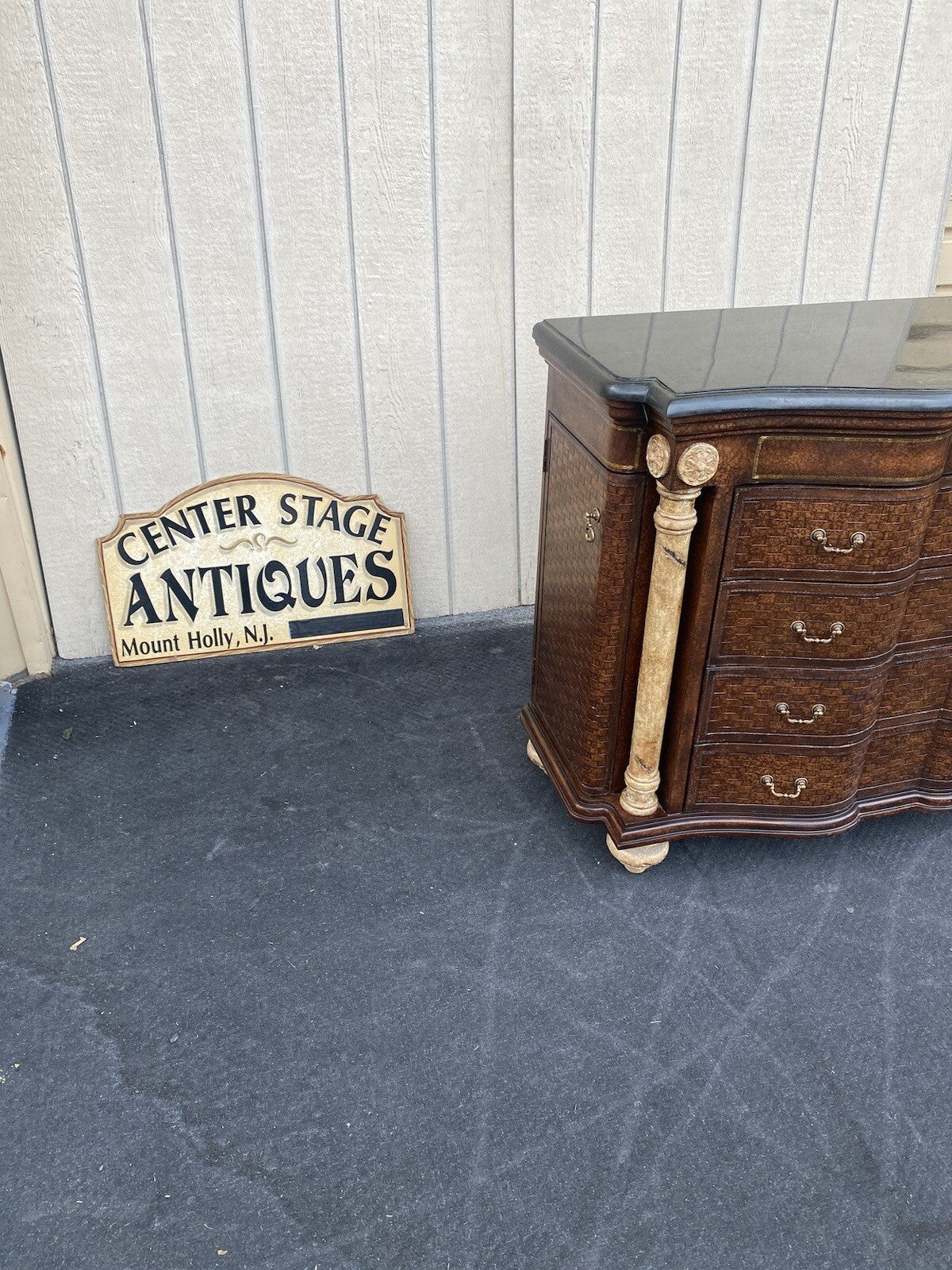 64591 Marble Top Server Chest Sides Open
