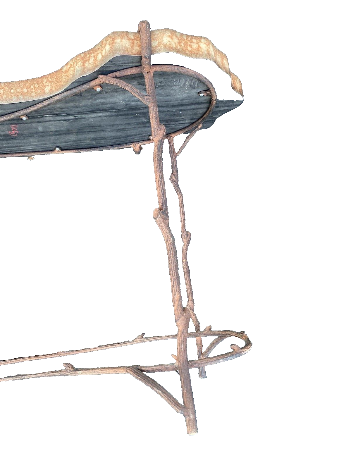 64867 Decorator Modern Lamp Table Stand with funky metal base