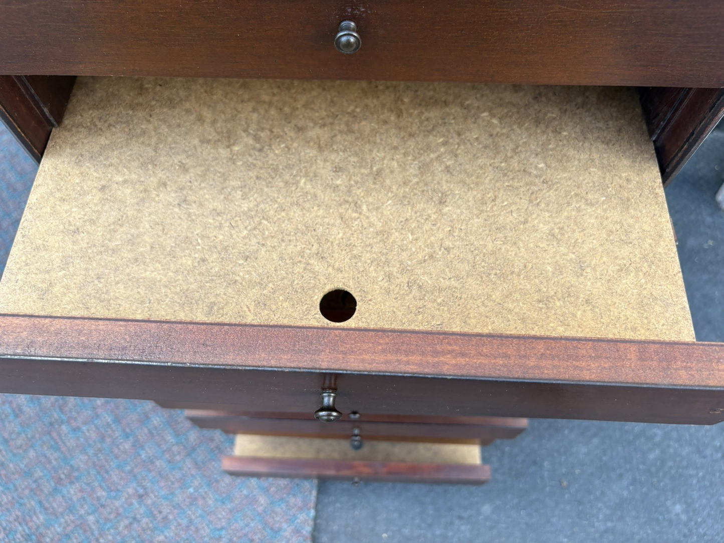 66984 Mahogany Sheet Music Record Cabinet with Drawers
