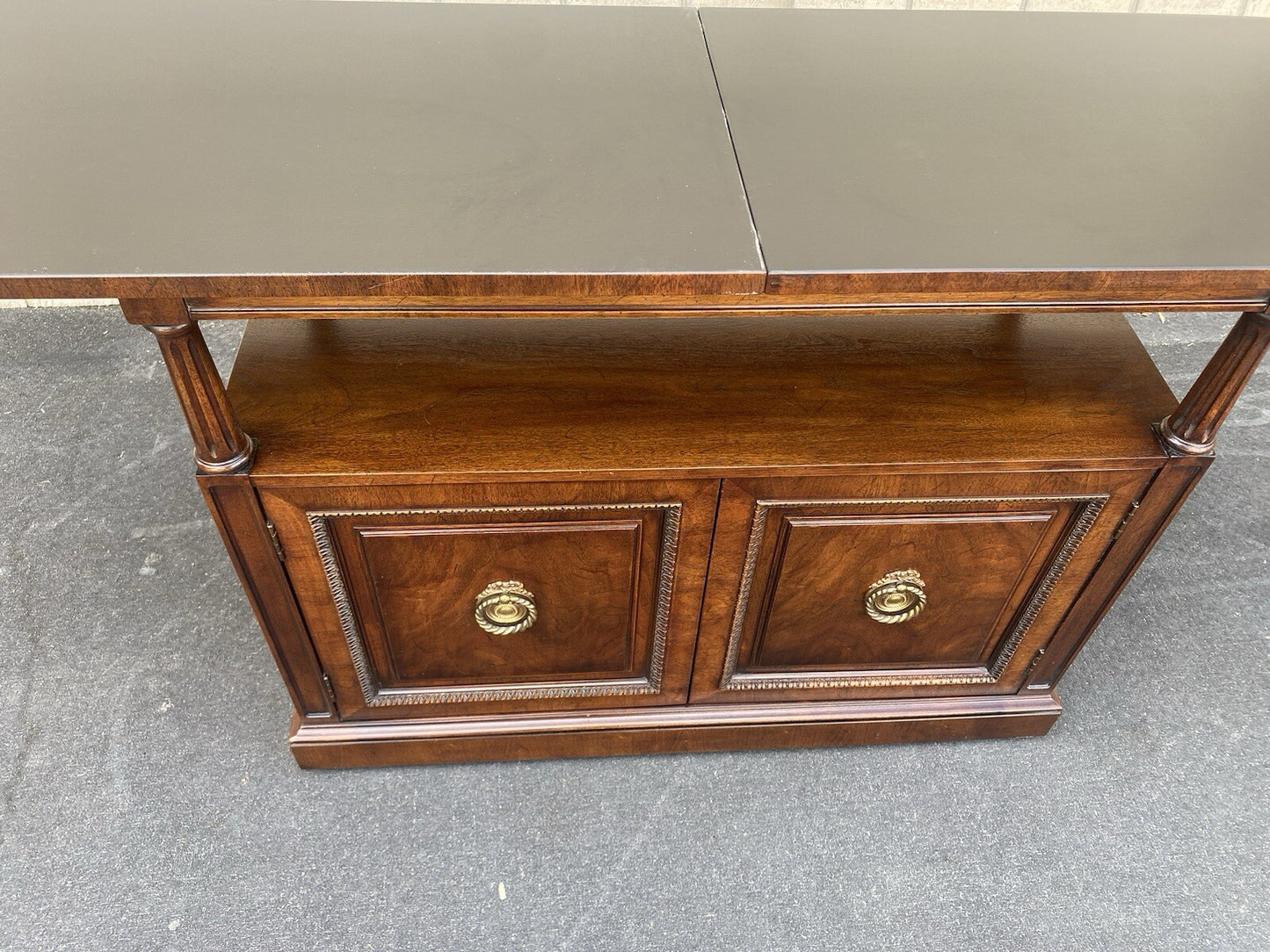 65704 Quality Mahogany Flip Top Bar Cart Server Cabinet