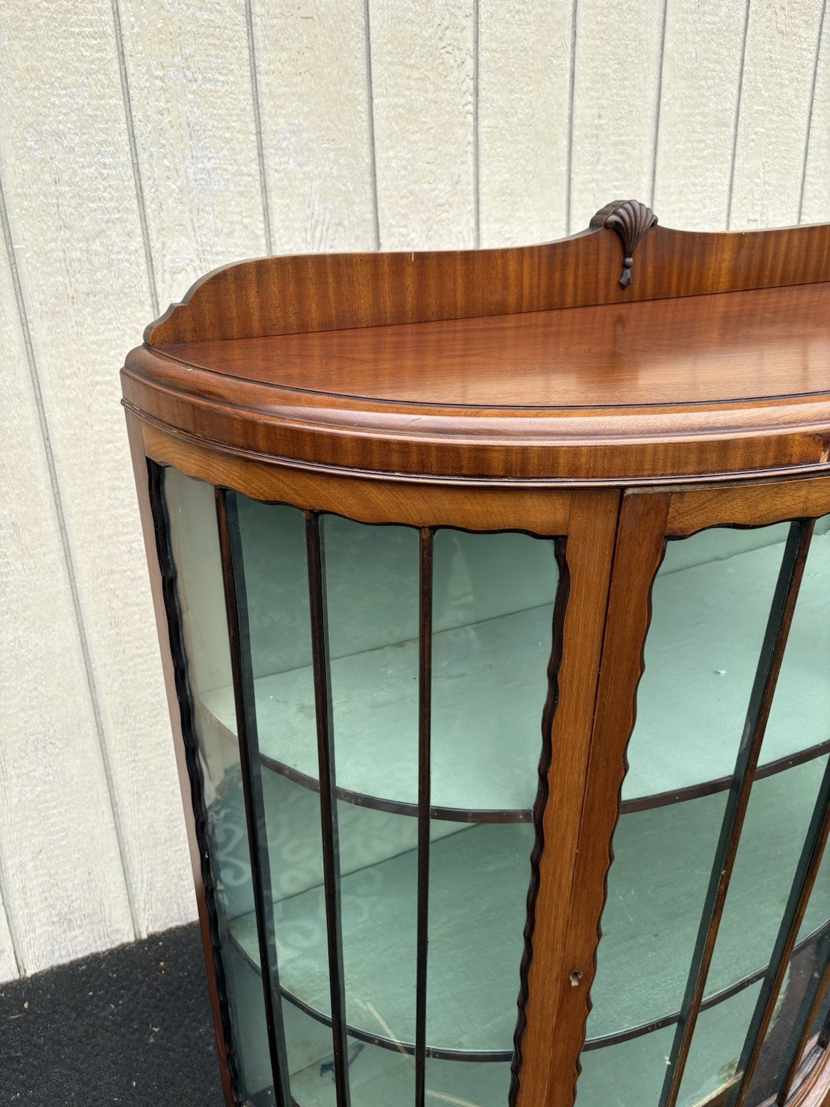 66750 Claw Foot Mahogany Curio China Cabinet