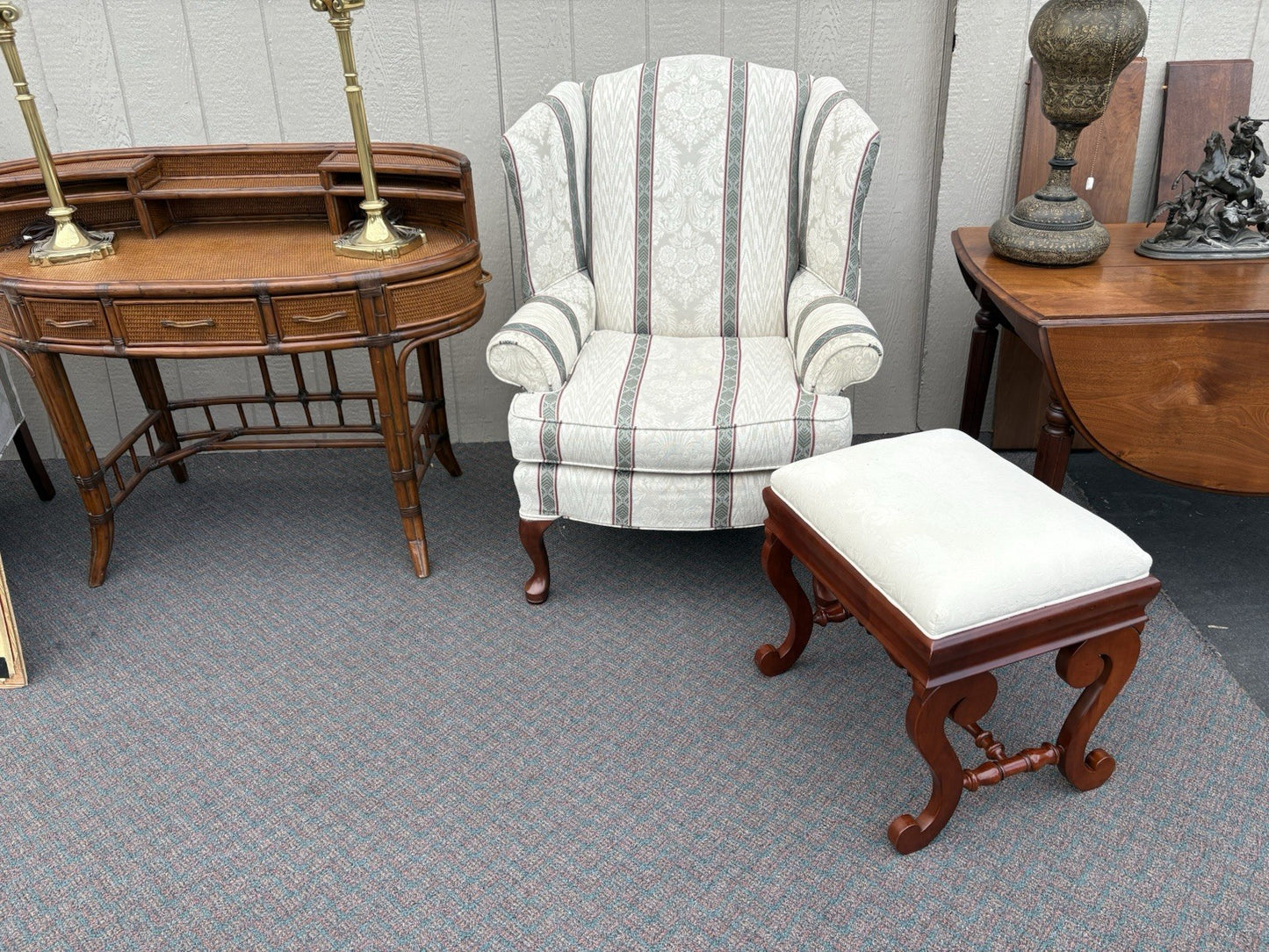 66591 Quality Wood Marble Top Wall Mantle Shelf