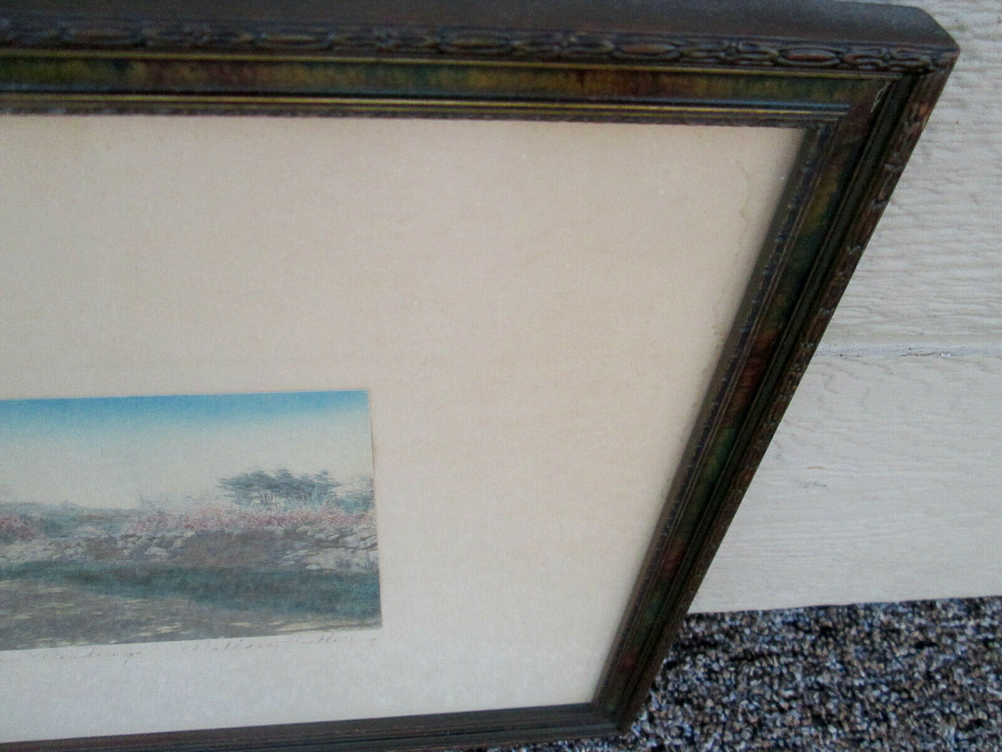ART-WN: WALLACE NUTTING "HONEYMOON WINDINGS" ORIGINAL SIGNED FRAMED PRINT