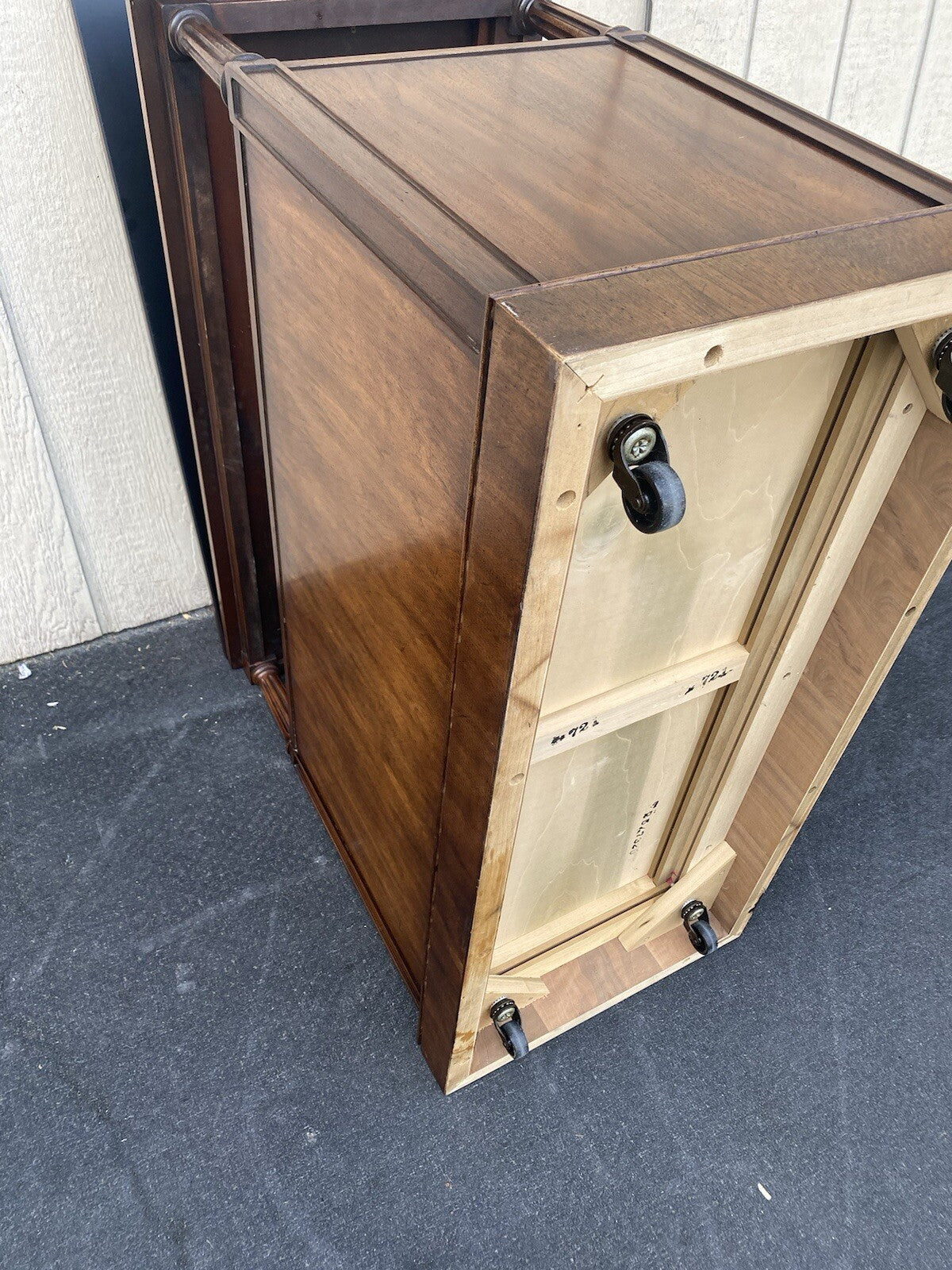 65704 Quality Mahogany Flip Top Bar Cart Server Cabinet