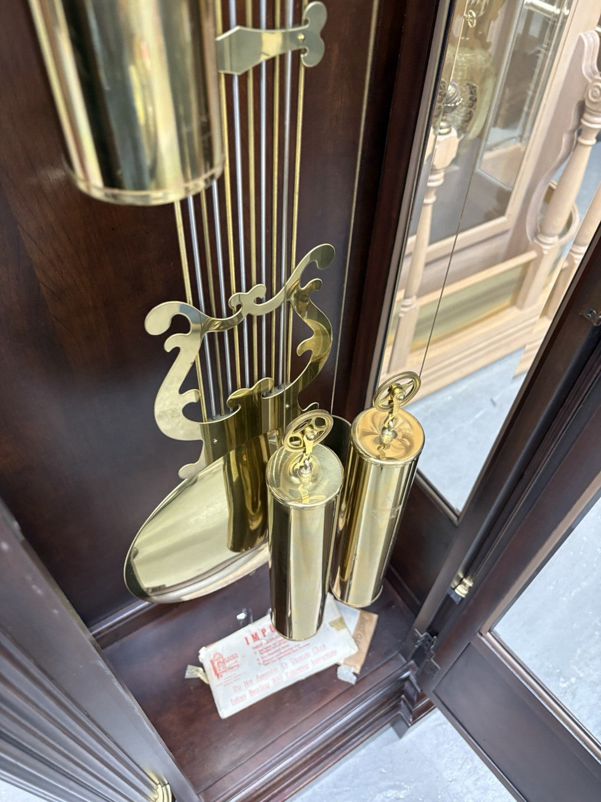 66053 RIDGEWAY Grandfather Clock Professionally Serviced Good Working Condition