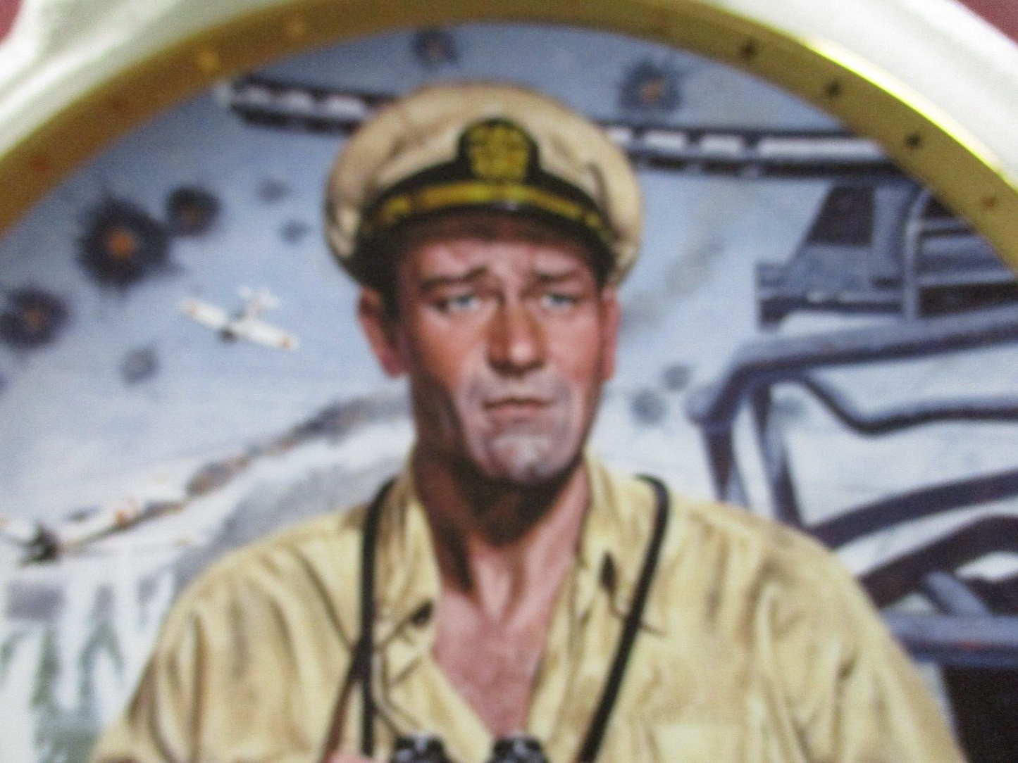 ES 04: 3 Military Plates 1 With JOHN Wayne Franklin Mint + 2 Heinz Krebs