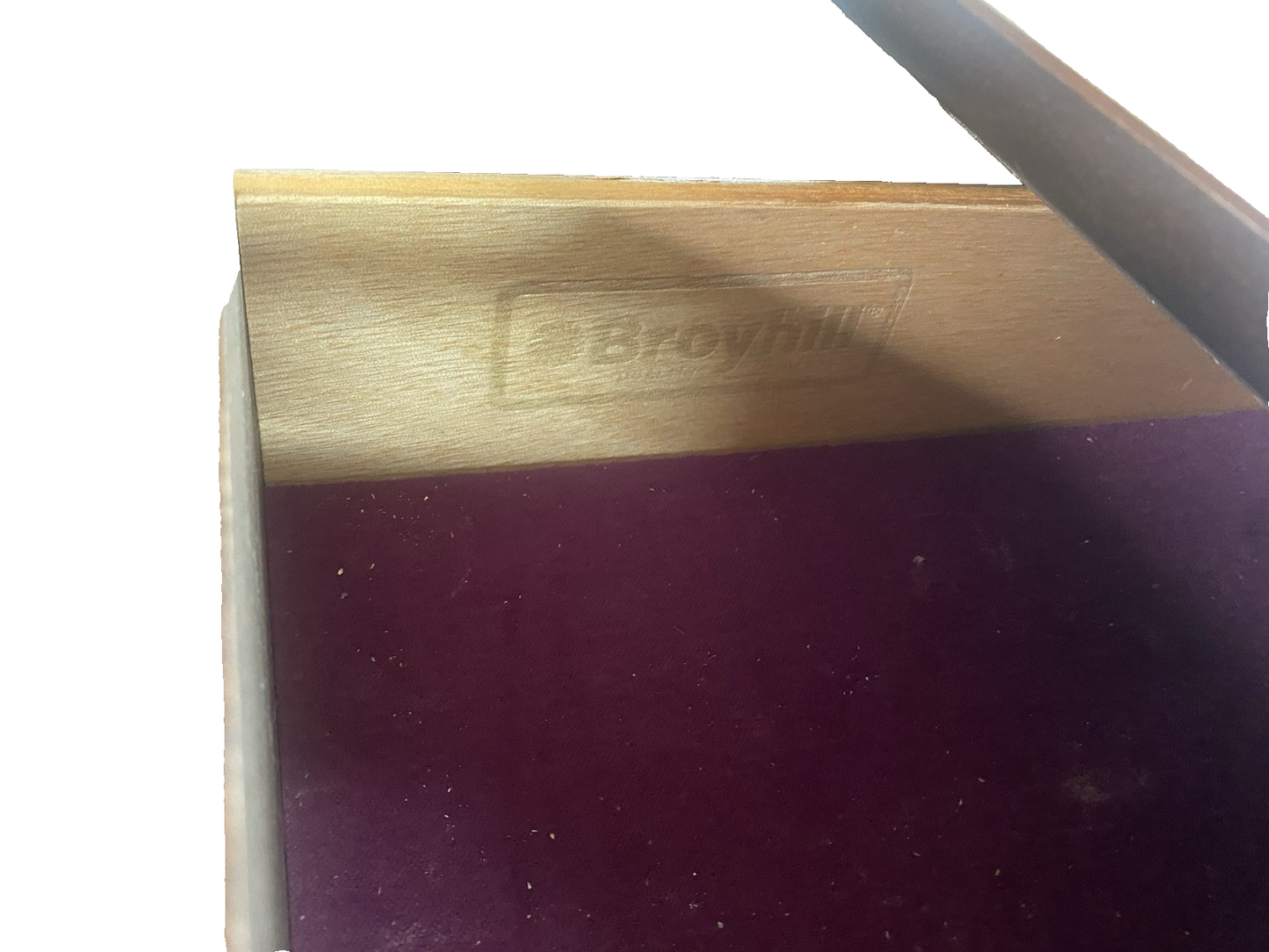 66547 BROYHILL China Cabinet Curio w/ 4 Drawers and Plate Glass Shelves