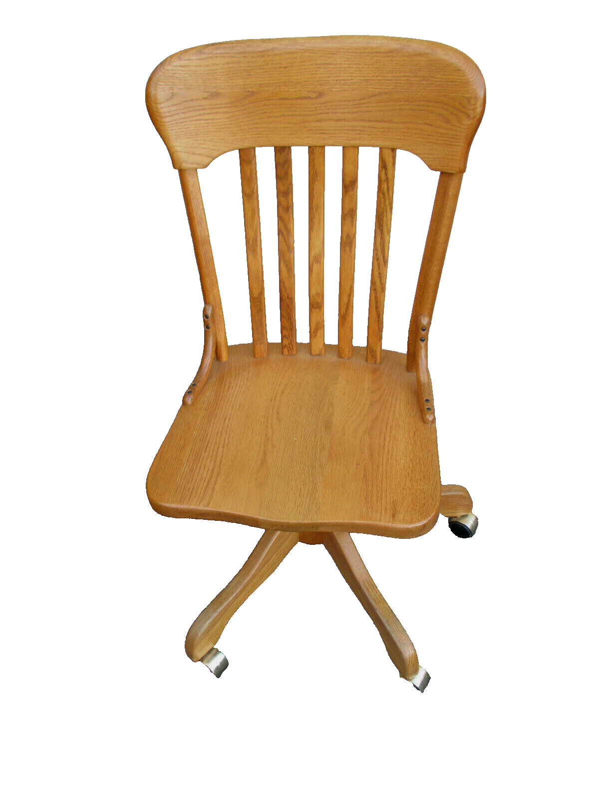 62628 WINNERS ONLY Oak Roll Top Desk w/ Swivel Office Chair