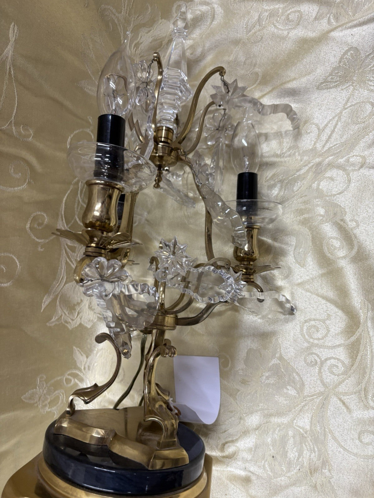 66111 Bronze and Prism Table Lamp