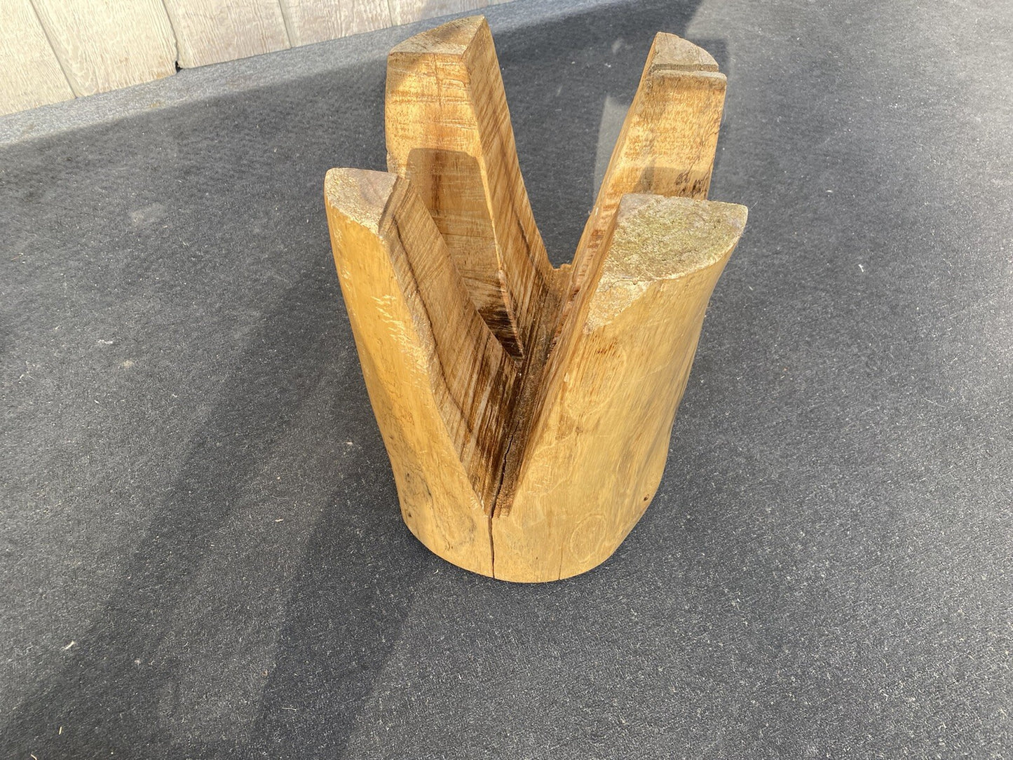 65683 Modern Lamp Table Stand Stump Wood