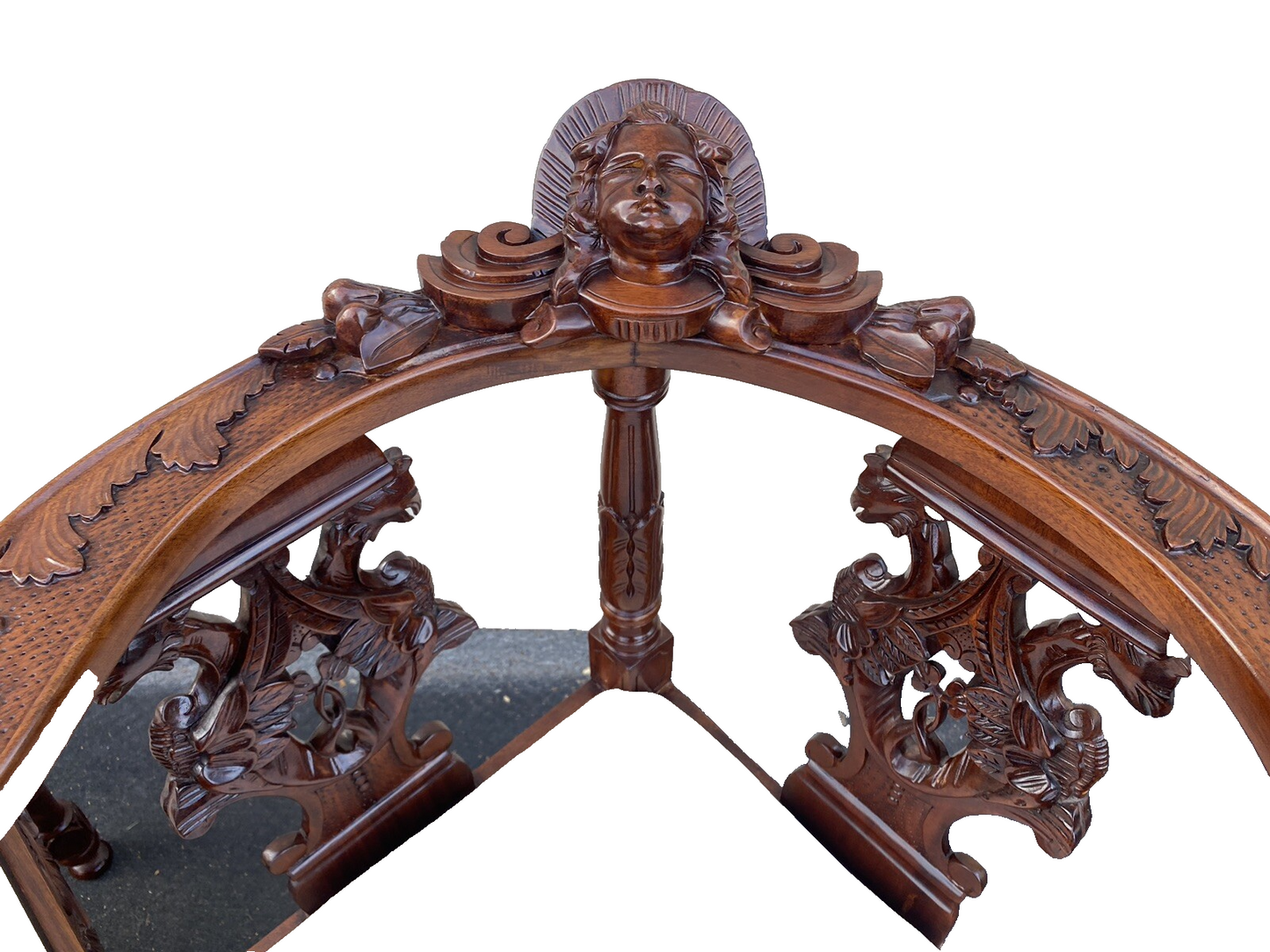 66061 Solid Mahogany TETE a TETE Settee Bench