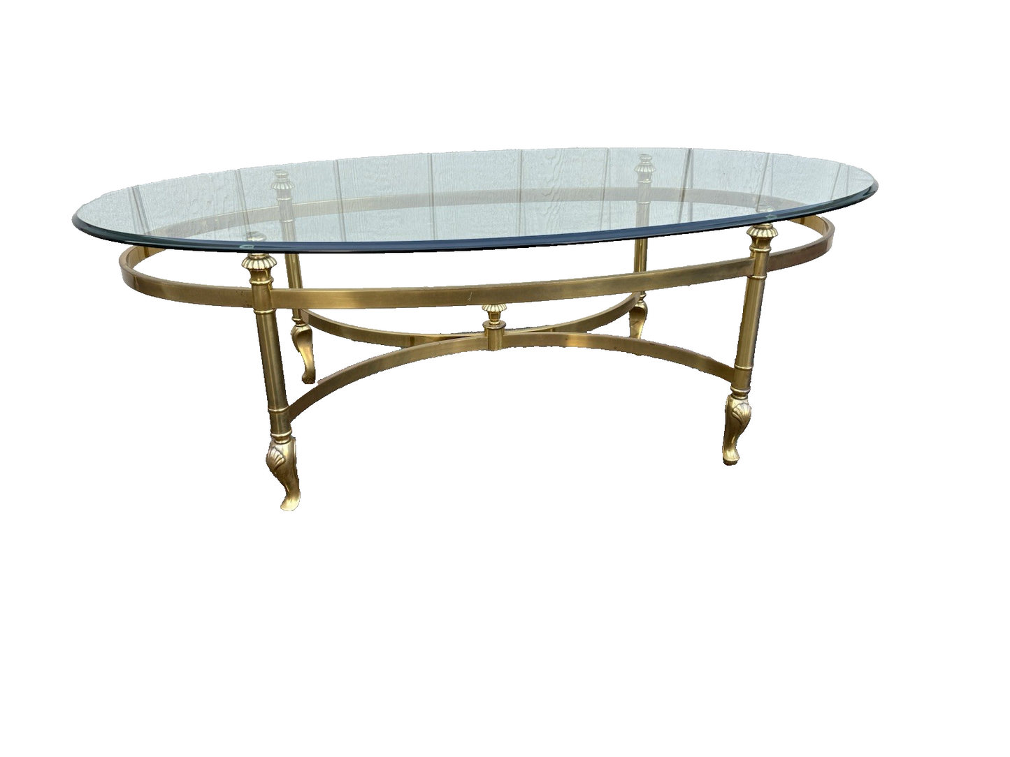 66950 Brass and Glass Coffee Table Stand