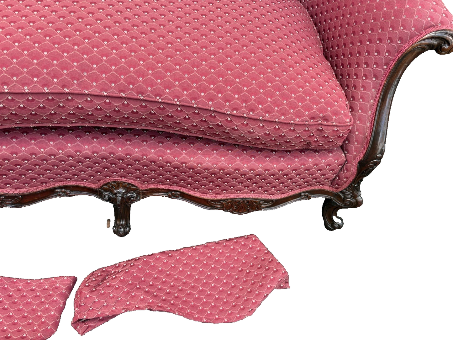 66703 Antique CUSTOM CRAFTED Louis XV Loveseat Sofa Couch Settee