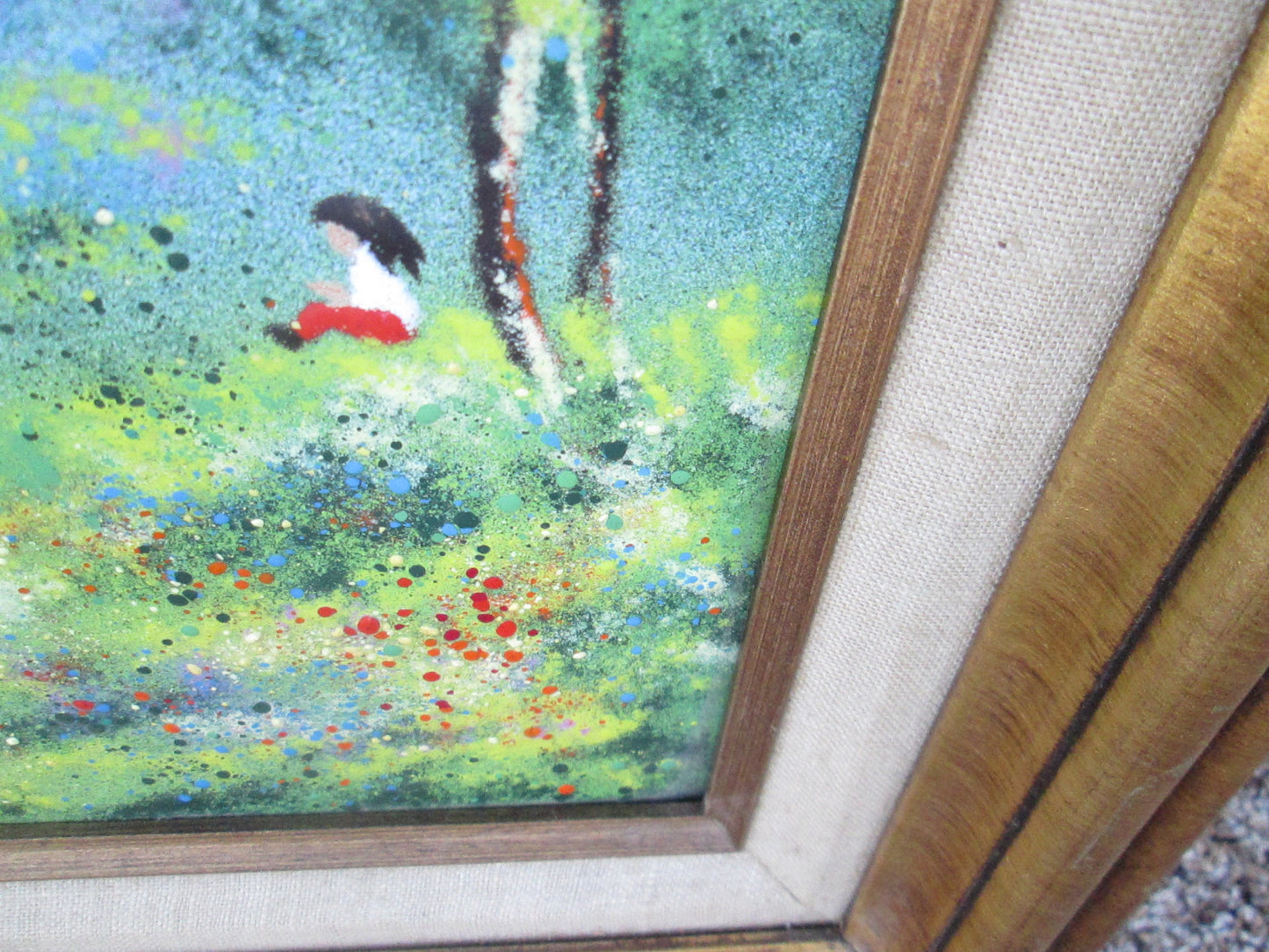 COL YS: Oil Painting on Porcelain In Wood Picture frame MOSES ?