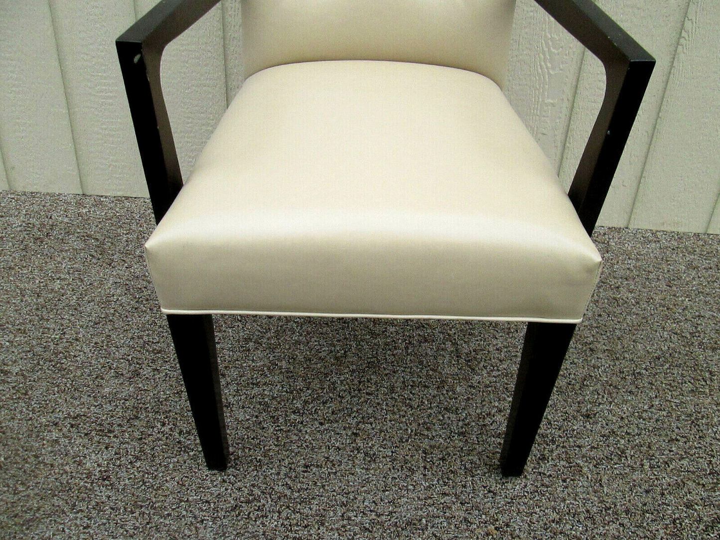 55577 SET OF 4 LEATHER? BERGERE OFFICE DINING CHAIR S ARMCHAIR S