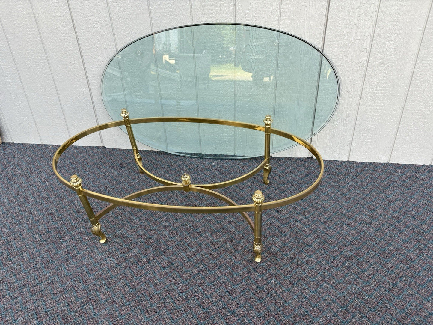 66950 Brass and Glass Coffee Table Stand
