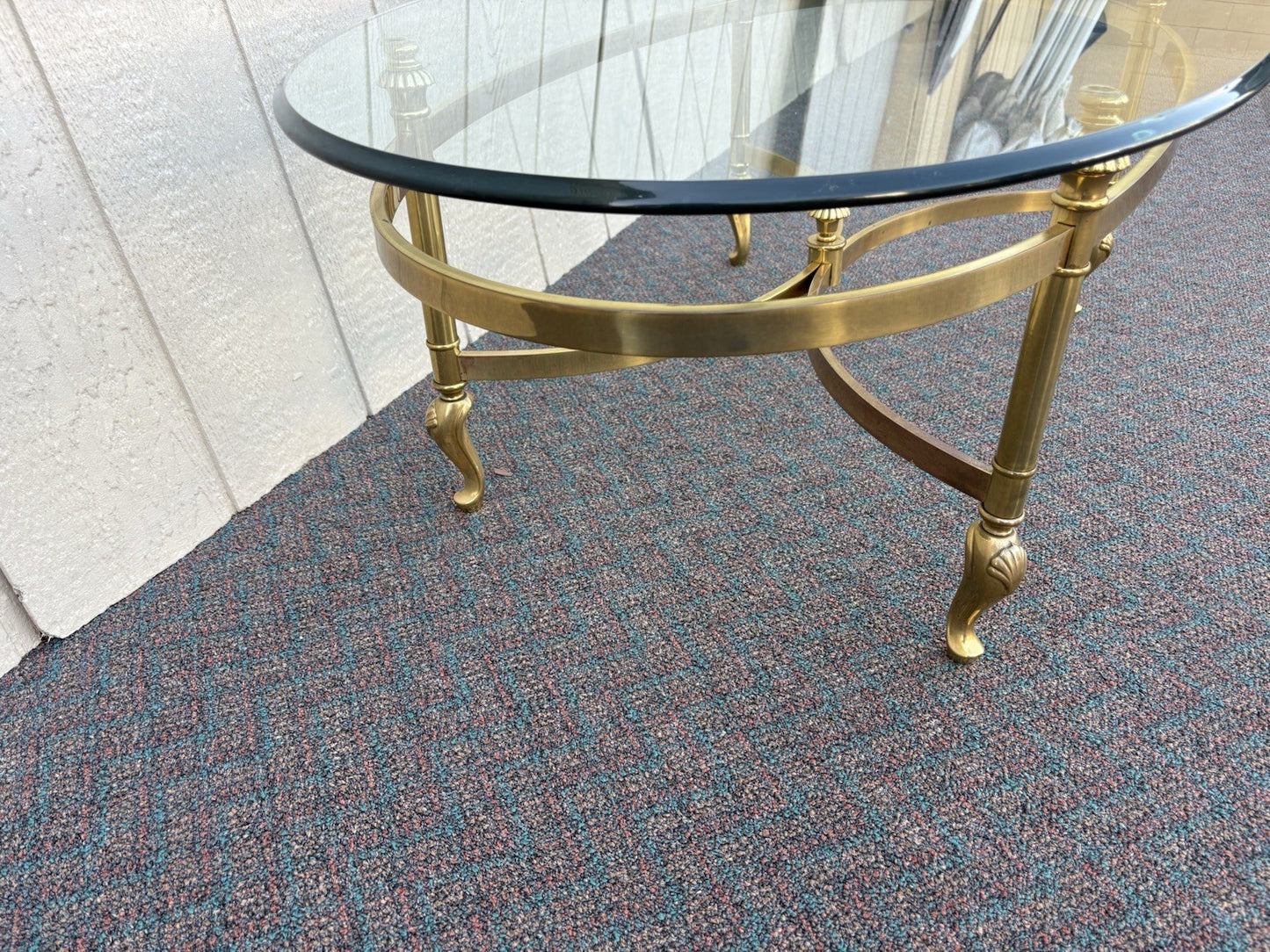 66950 Brass and Glass Coffee Table Stand
