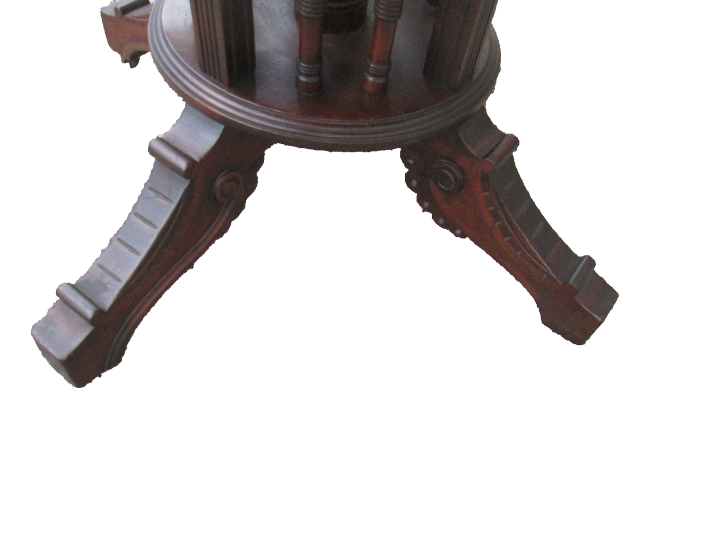 56217 Antique Victorian TENNESSEE Brown Marble Top Lamp Table Stand