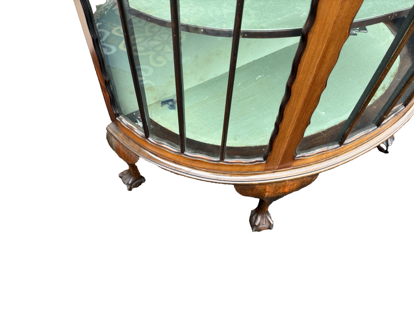 66750 Claw Foot Mahogany Curio China Cabinet