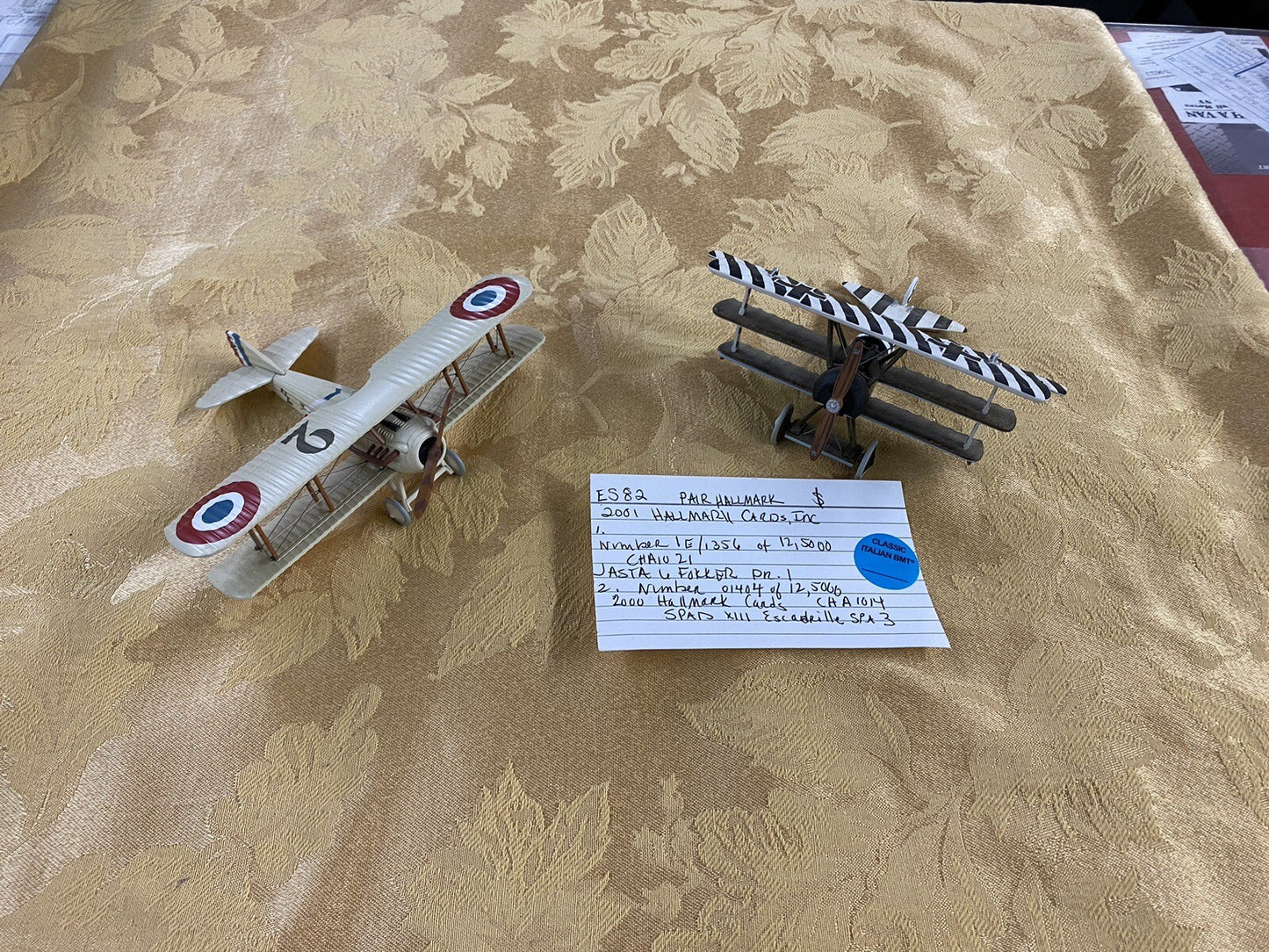 ES 1000: 2 Hallmark Military Airplanes Planes Bi Plane s