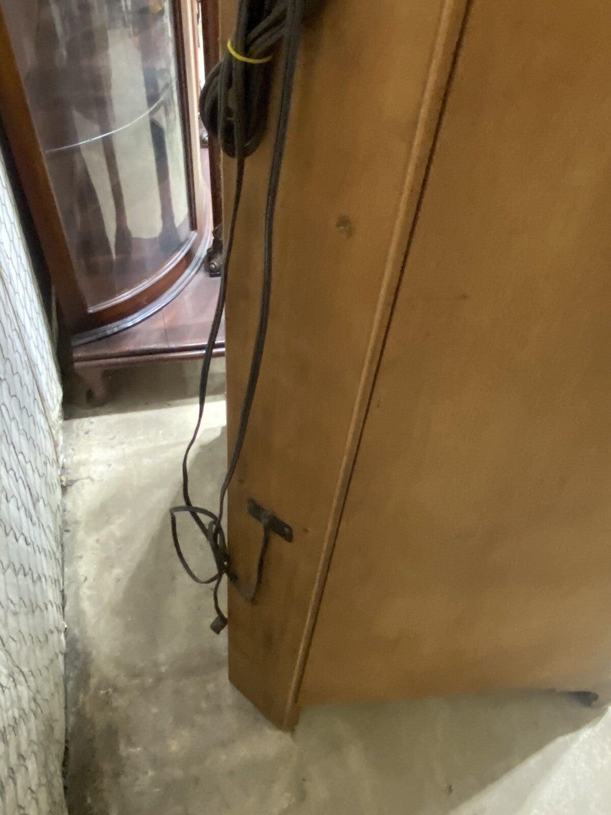 65051 Custom Hand Made Mahogany Corner China Cabinet Curio