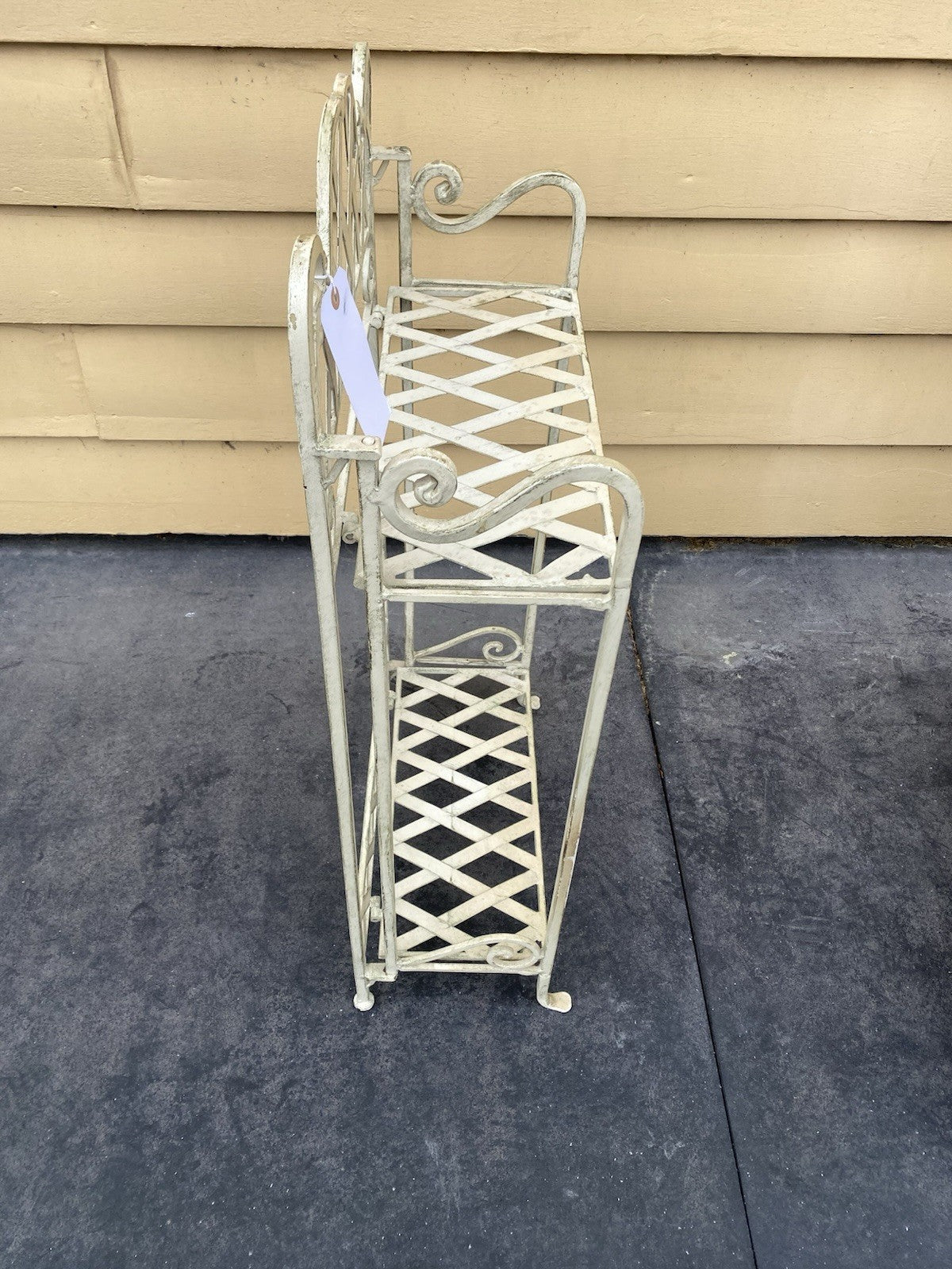 66414 Quality Iron Fold Up Bookcase Curio Plant Shelf