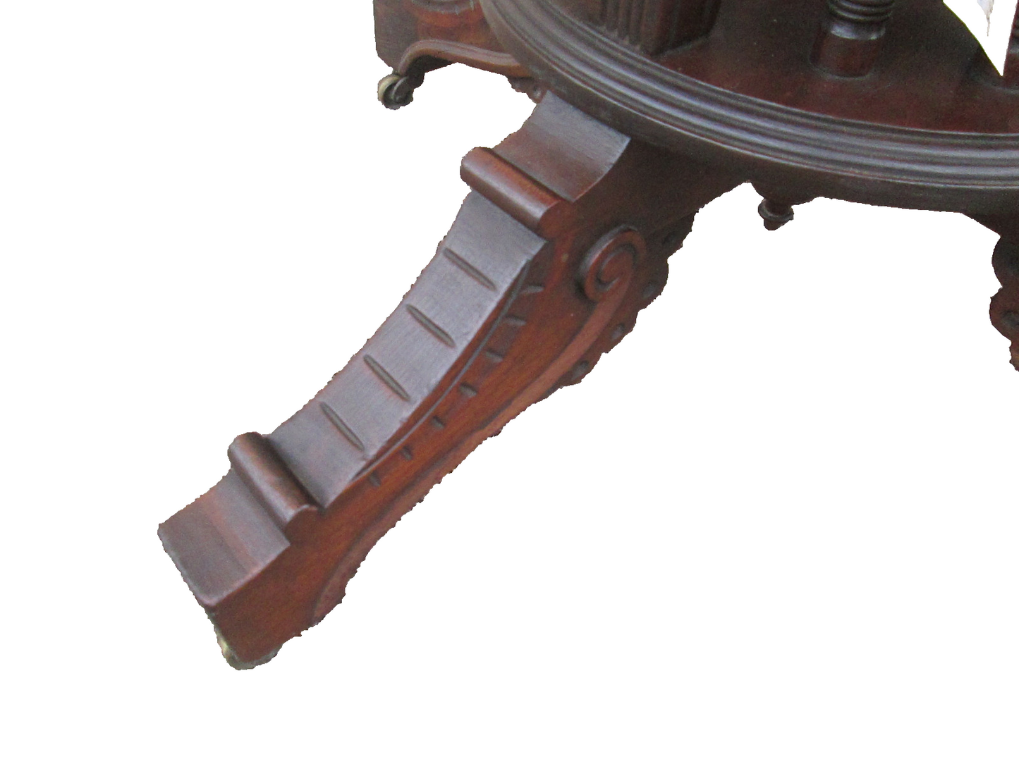 56217 Antique Victorian TENNESSEE Brown Marble Top Lamp Table Stand